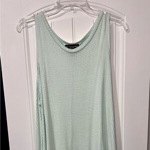 Mint Green Sleeveless Waffle Knit Coverup